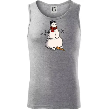 Sněhulák se spadlým nosem - Tílko pánské Core - M ( Tmavě šedý melír )