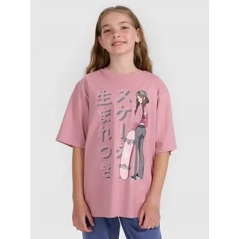 Dívčí tričko Dětské bavlna tričko 4F růžové barvy, velikost 152