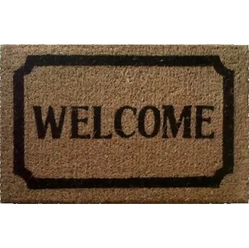 Rohožka Rohožka BALVE 60x40 cm kokosová béžová s nápis