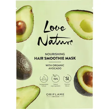 Vlasová regenerace Oriflame Vyživující maska na vlasy Love Nature s organickým avokádem 30 ml