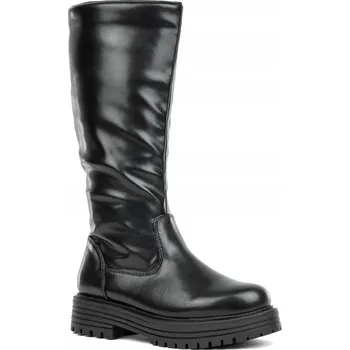 Dámské kozačky Dívčí kozačky s hřejivou podšívkou, pohodlné, módní platforma, ležérní styl, zip, velikost 33