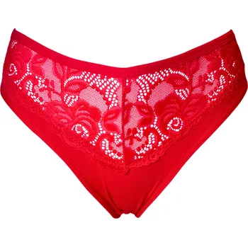 Dámské spodní prádlo Dámské bavlněné kalhotky červené 8909 Velikost: L