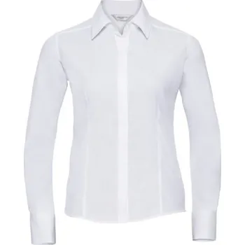 Dámská košile Dámská košile s dlouhým rukávem z popelínu Russell Bílá L
