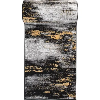Koberec Makro Abra Běhoun MAYA Z905A šedý černý žlutý Šíře: 60 cm