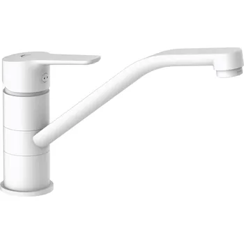 Vodovodní baterie Rubineta Uno 20 Dřezová stojánková baterie, bílá, OLBAUN20WNEW