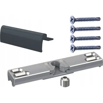 BALKÓNOVÁ ZÁPADKA PŘÍRUBOVÁ ÚCHYTKA DVEŘÍ HLINÍKOVÁ PRO KUŘÁKY ANTRACIT