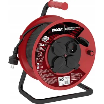 Napájecí kabel Prodlužovací Kabel bubnový Acar 30 m 4 ks černý