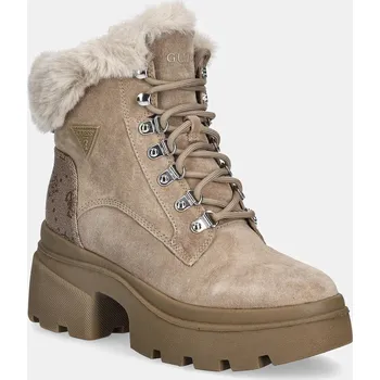 Dámská zimní obuv Semišové workery Guess YARELI FLFYRL.SUE10.NATU béžová 80X, EUR 38