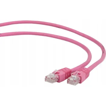 Síťový kabel GEMBIRD patch kabel RJ45, lisovaná koncovka, kategorie 5e UTP, 3m, růžový