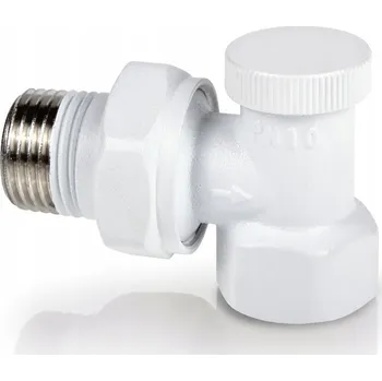 Ventil Radiátorový zpětný ventil rohový VECTOR 1/2" typ ZO-K-15 bílý