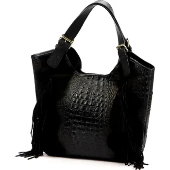 Kabelka Vera Pelle kabelka z pravé kůže černá