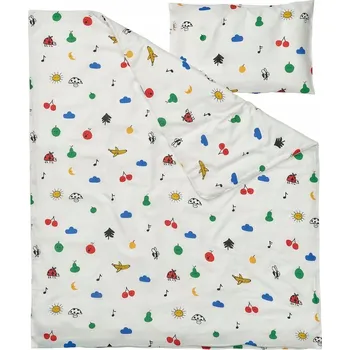 Povlečení IKEA GRONFINK Sada povlečení 110x125/35x55 cm bílá Bavlna