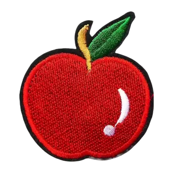 Nášivka Nažehlovací nášivka -jablíčko (5,2 x 5,8 cm)