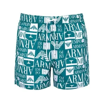 Pánské plavky Emporio Armani Underwear Plavecké šortky 2117402R481 Bílá 48