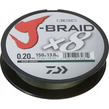 Šňůra J-Braid X8 0,13 mm Daiwa 150 m