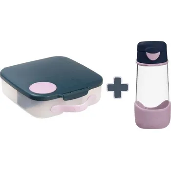 Svačinový box b.box Svačinový box velký + Sport lahev 450 ml - indigo/růžová