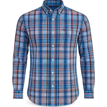 Pánská košile Tommy Hilfiger pánská košile s dlouhým rukávem kostkovaná 010-497