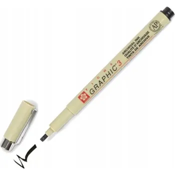 Profesionální kreslící POPISOVAČ 3 mm ČERNÝ Sakura – NEPROPÍJÍ SE SKRZ PAPÍR