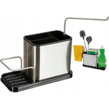 Odkapávač na nádobí Kuchyňský organizér NA HOUBIČKU, JAR, HADŘÍK NA DŘEZ, stojan, ODKAPÁVAČ NA PŘÍBORY