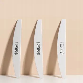 Pilník na nehty Oriva ve tvaru půlměsíce (lodička) 150/180 - 25 ks