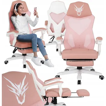 Otočná kancelářská židle Mebel Elite růžová