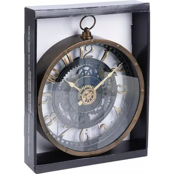 Hodiny Nástěnné hodiny černé, zlaté 27 cm