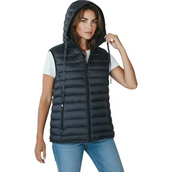 Dámská vesta Emt Dámská černá zateplená prošívaná nadměrná vesta Barva: Černá, Velikost: 3XL