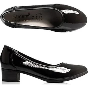 Dámská zdravotní obuv Dámské pohodlné lodičky lakýrky pružné Vitaform černé 320147 (II. jakost Vitaform)