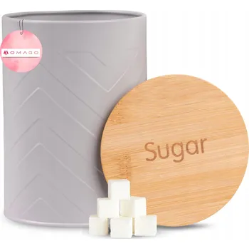 Dóza na potraviny Kuchyňská dóza šedá na cukr s potiskem SUGAR 1 ks