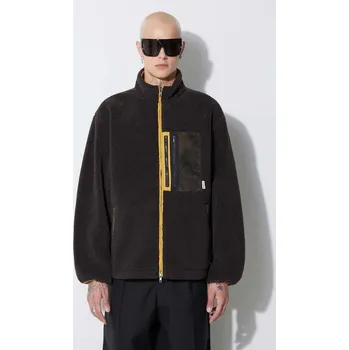 Pánská mikina Mikina Taikan High Pile Fleece Jacket pánská, hnědá barva, hladká, TJ0002.BRNYLO 89X, vel. XL