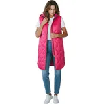 New Style Dámská růžová zateplená prošívaná nadměrná vesta EVA Barva: Růžová