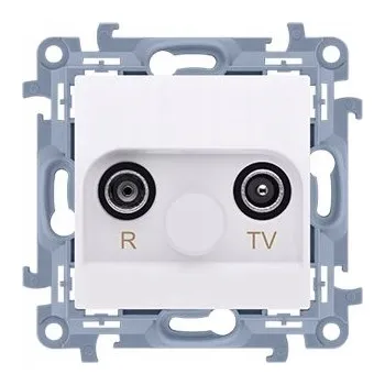 Elektrická zásuvka Anténní zásuvka nástěnná Kontakt-simon bílá