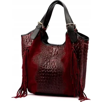 Kabelka Vera Pelle kabelka z pravé kůže červená