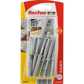 Hmoždinka Hmoždinky Fischer Sm N 6 x 40 mm, 12 ks