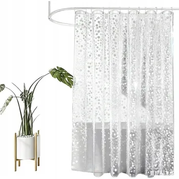 Prostěradlo Zasłona prysznicowa 180 x 200 cm, bezbarvý 3D efekt