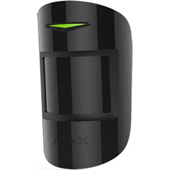 Pohybové čidlo Ajax MotionProtect Pasivní infračervený (PIR) bezdrátový detektor pohybu na stěnu, černý