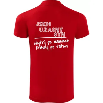 Pánská košile Jsem úžasný syn - Polokošile Victory sportovní (dresovina) - S ( Červená )