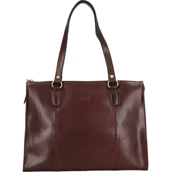 Kabelka Elegantní dámská kožená kabelka Katana Jarusk - tmavě hnědá