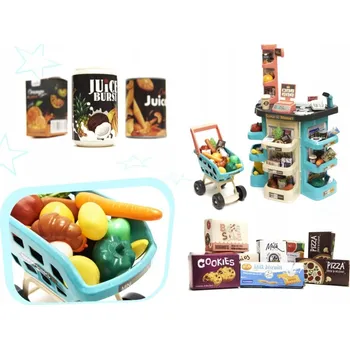 Hra na obchod Dětský supermarket s vozíkem - 47 dílů