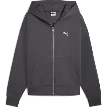 Pánské oblečení Pánská mikina PUMA WARDROBE ESS BOXY FULL-ZIP HOODIE DK 632066-44 ŠEDÁ S