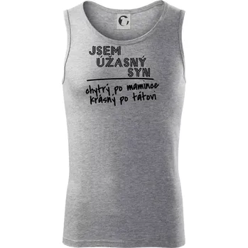 Jsem úžasný syn - Tílko pánské Core - M ( Tmavě šedý melír )