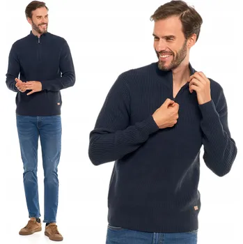 Pánský svetr Pánský svetr Se Stojáčkem se zapínáním pod krkem Elegantní teplý svetr MORAJ S