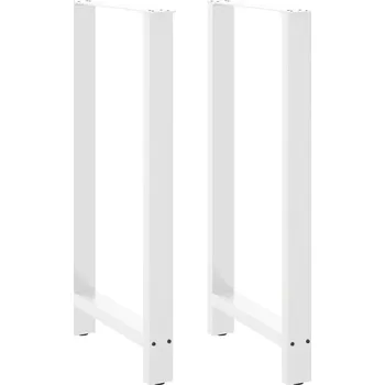 Konferenční stolek vidaXL Nohy barového stolu bílé 2 ks 60 x (110-111) cm ocelové