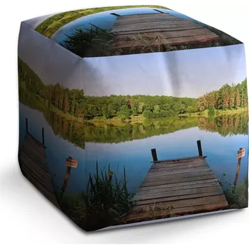 Taburet Sablio Taburet Cube Molo na jezeře: 40x40x40 cm