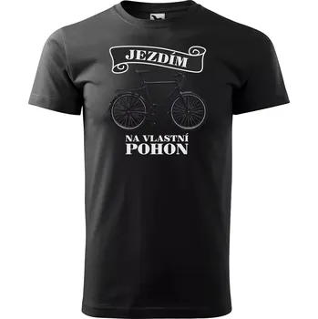 Pánské tričko Sablio Tričko s potiskem Jezdím na vlastní pohon - černé S