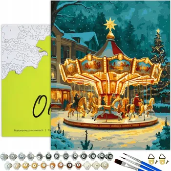 MALOVÁNÍ PODLE ČÍSEL Vánoční Motivy - Obrazy k Malování Podle Čísel s Rámem Oh Art!