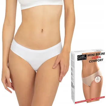 Kalhotky GATTA MINI BIKINI COMFORT, bezešvé BÍLÉ, L