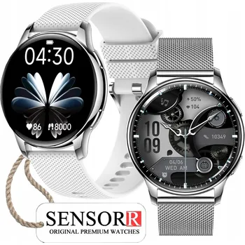 Hodinky STŘÍBRNÉ CHYTRÉ HODINKY DÁMSKÉ HOVORY TLAK PULZOMĚR SPÁNEK KROKY PL