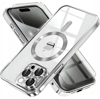 Pouzdro na mobilní telefon Zadní Kryt Erbord pro Apple iPhone 15 Pro stříbrný