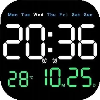 Hodiny Elektronické nástěnné hodiny led S DÁLKOVÝM OVLADAČEM, TEPLOMĚREM, ALARMEM A NASTAVENÍM
